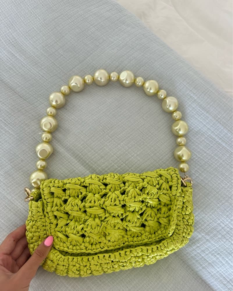 Green Crochet Purse - Image 1