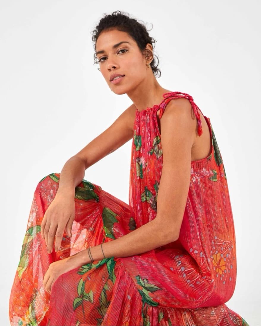 Pink Pietra Floral Maxi Dress - Image 5