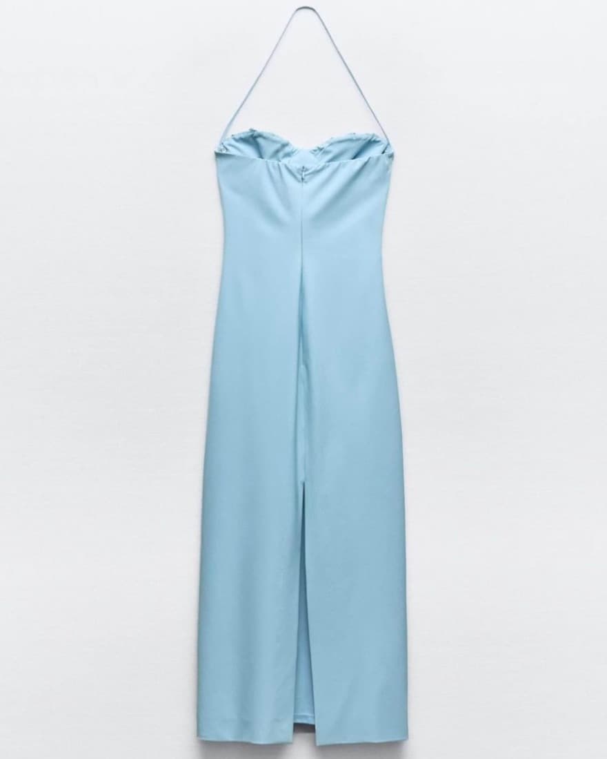  BLUE STRAPLESS DRESS - Image 4