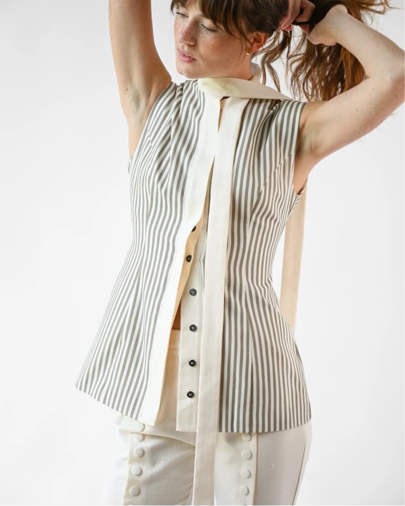 Yllw The Label Lila Linen Scarf Top - Image 6