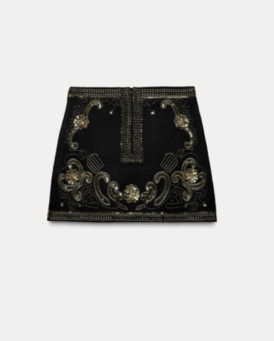 Elegant Embellished Mini Skirt - Image 2