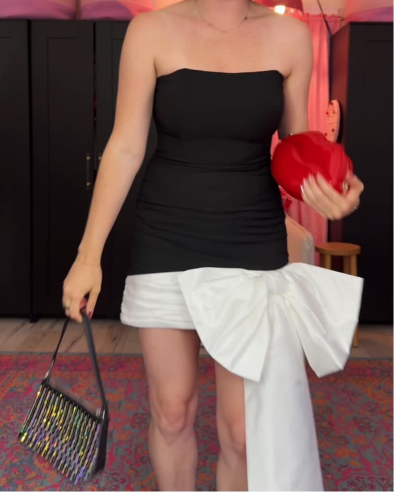 Hutch Strapless Bow Mini Dress - Image 5
