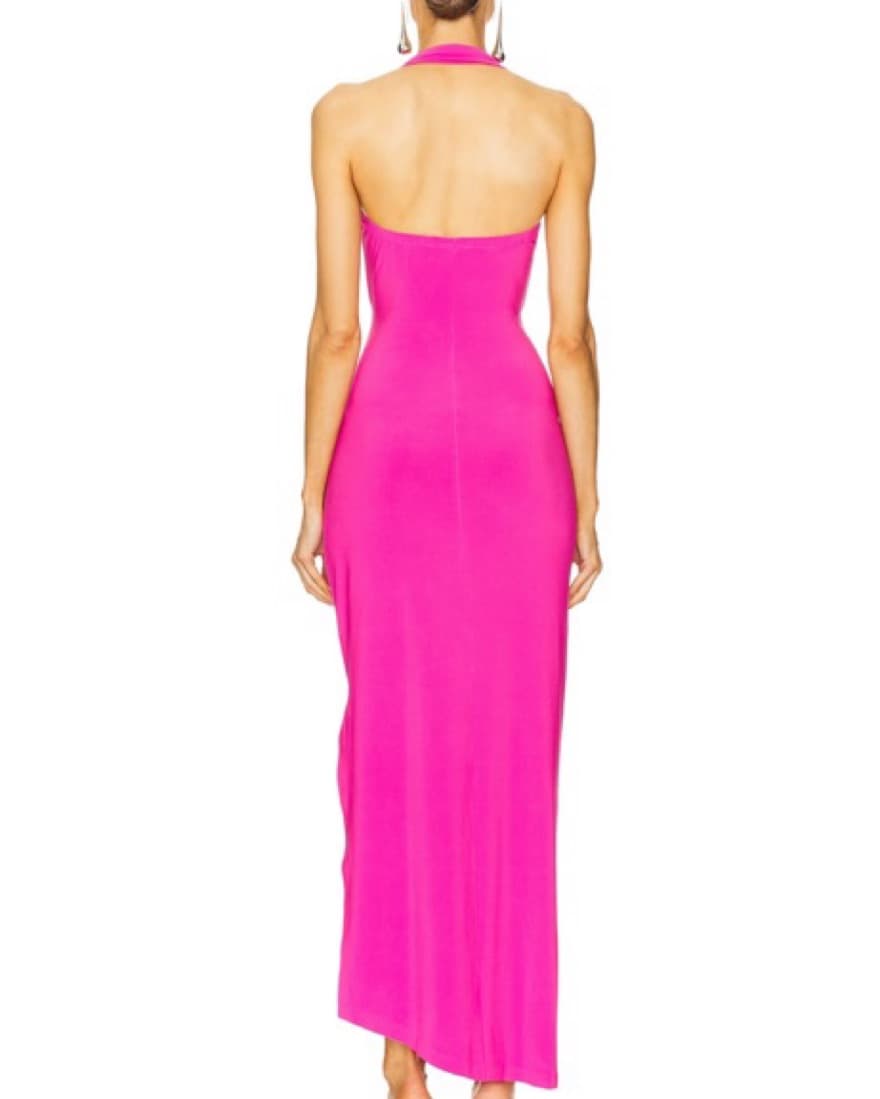 Beautiful Norma Kamali Draped Pink Dress - Image 3