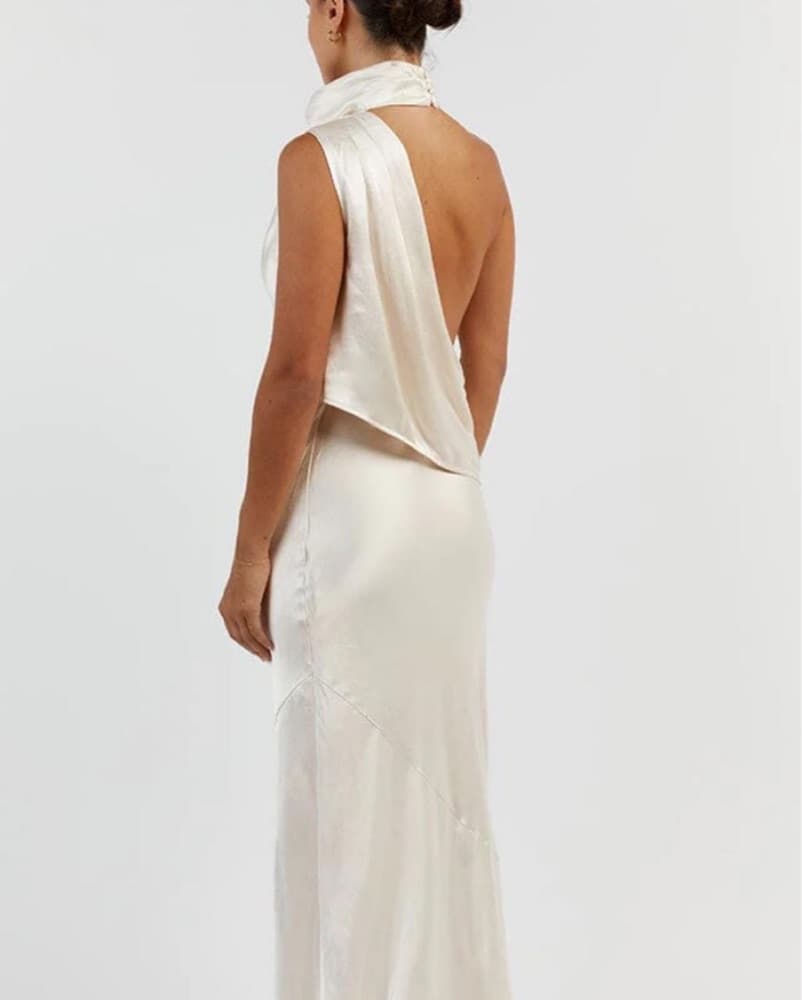Dissh Satin Halter Gown - Image 4