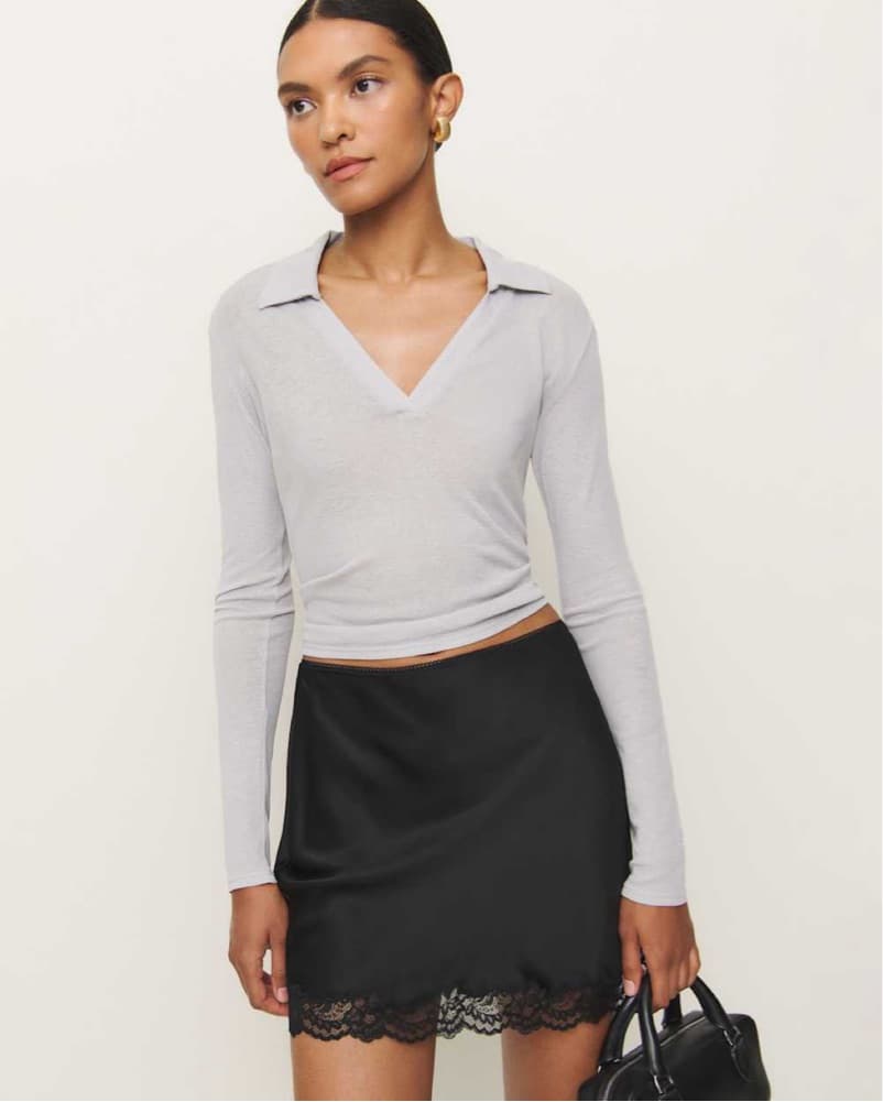 Reformation Neera Satin Skirt - Image 1