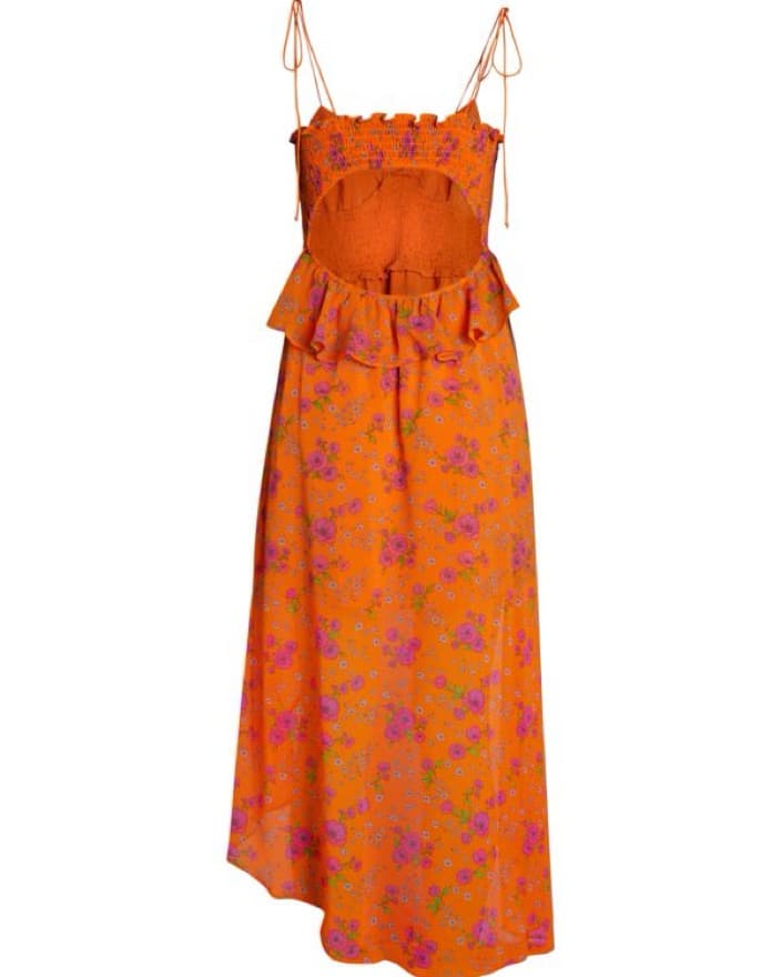 For Love & Lemons Orange Floral Dress - Image 3