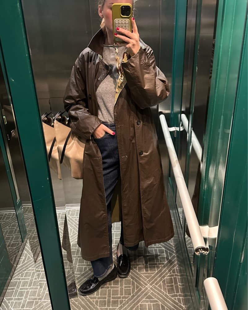 Zara Reversible Waxed Trench - Image 2