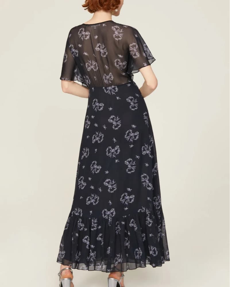 Ethereal Floral Chiffon Midi Dress - Image 4