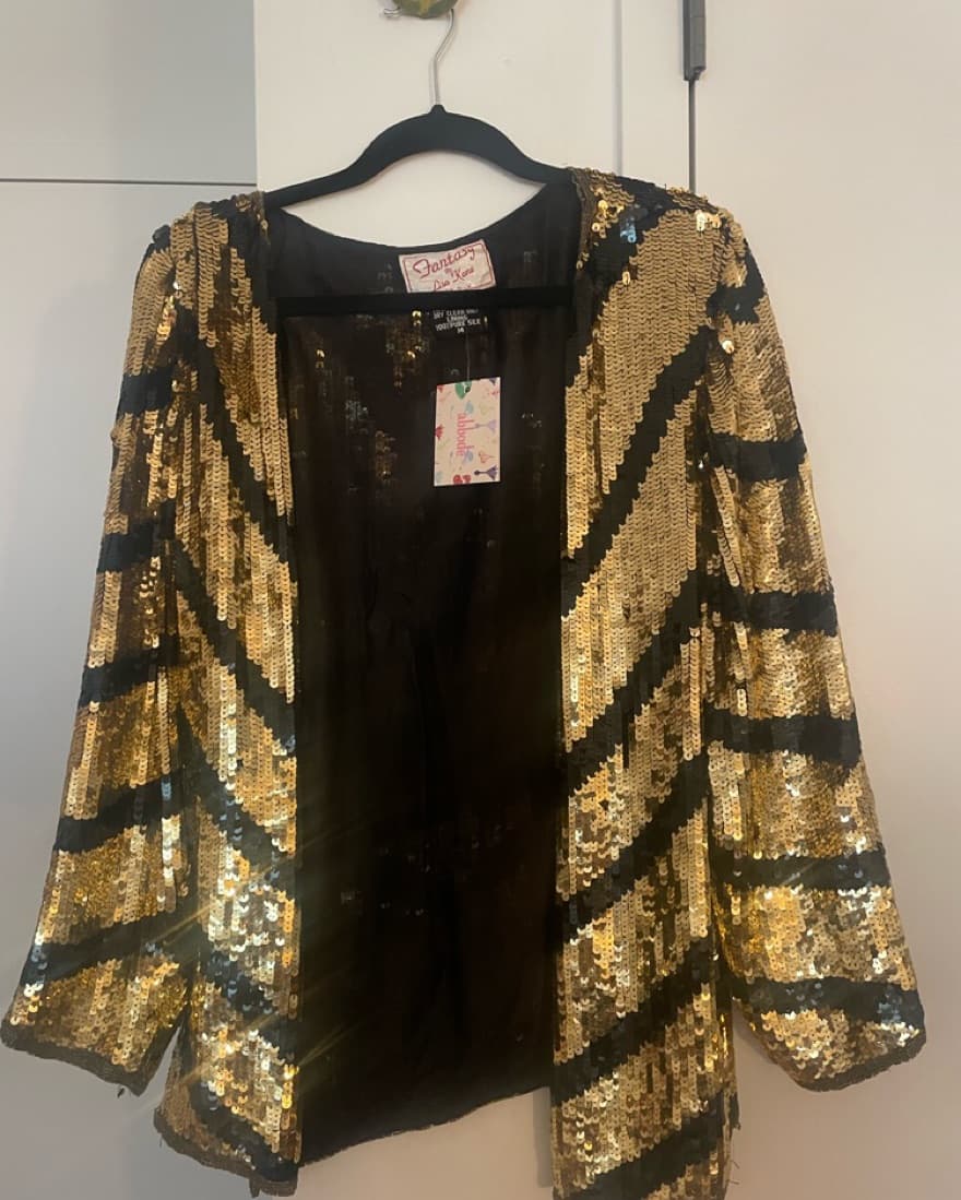 Black & Gold sequin jacket  - Image 1