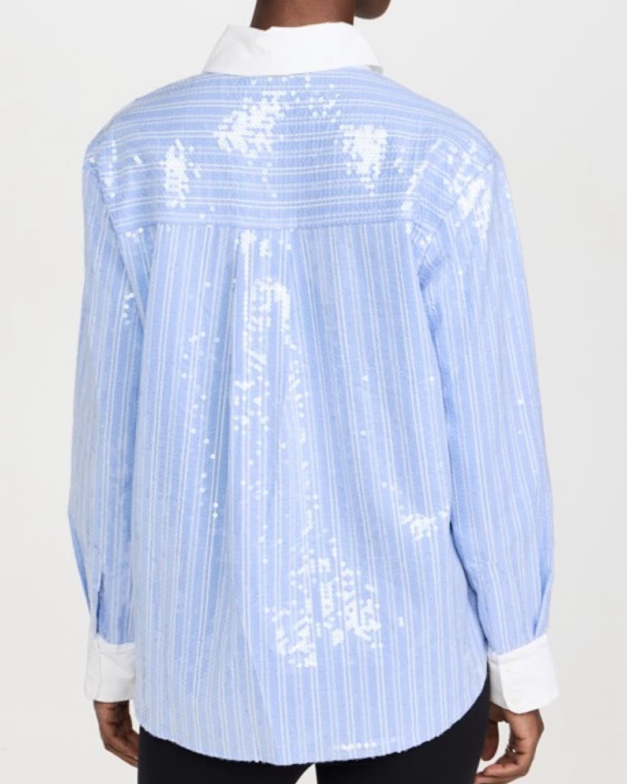 Sequin Striped Button Down - Image 4