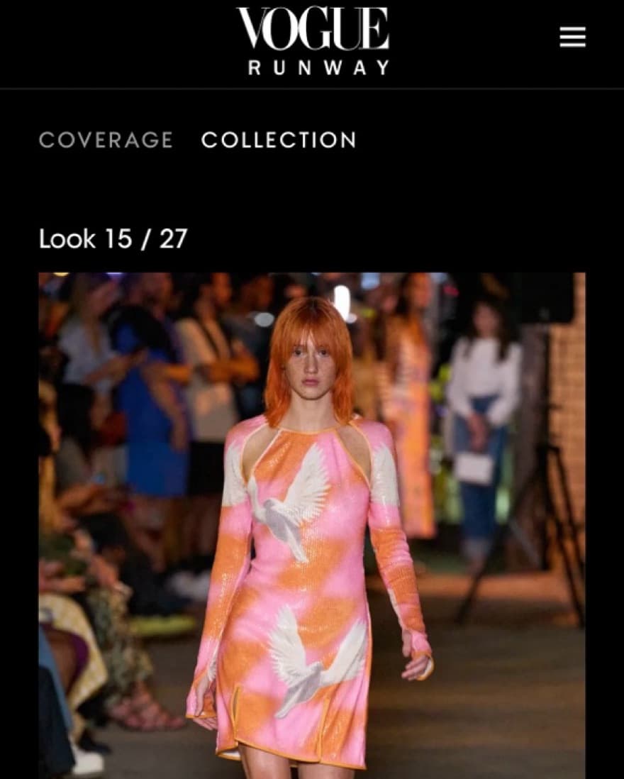 PRIVATE POLICY Dove Print Sequin Dress - Image 3