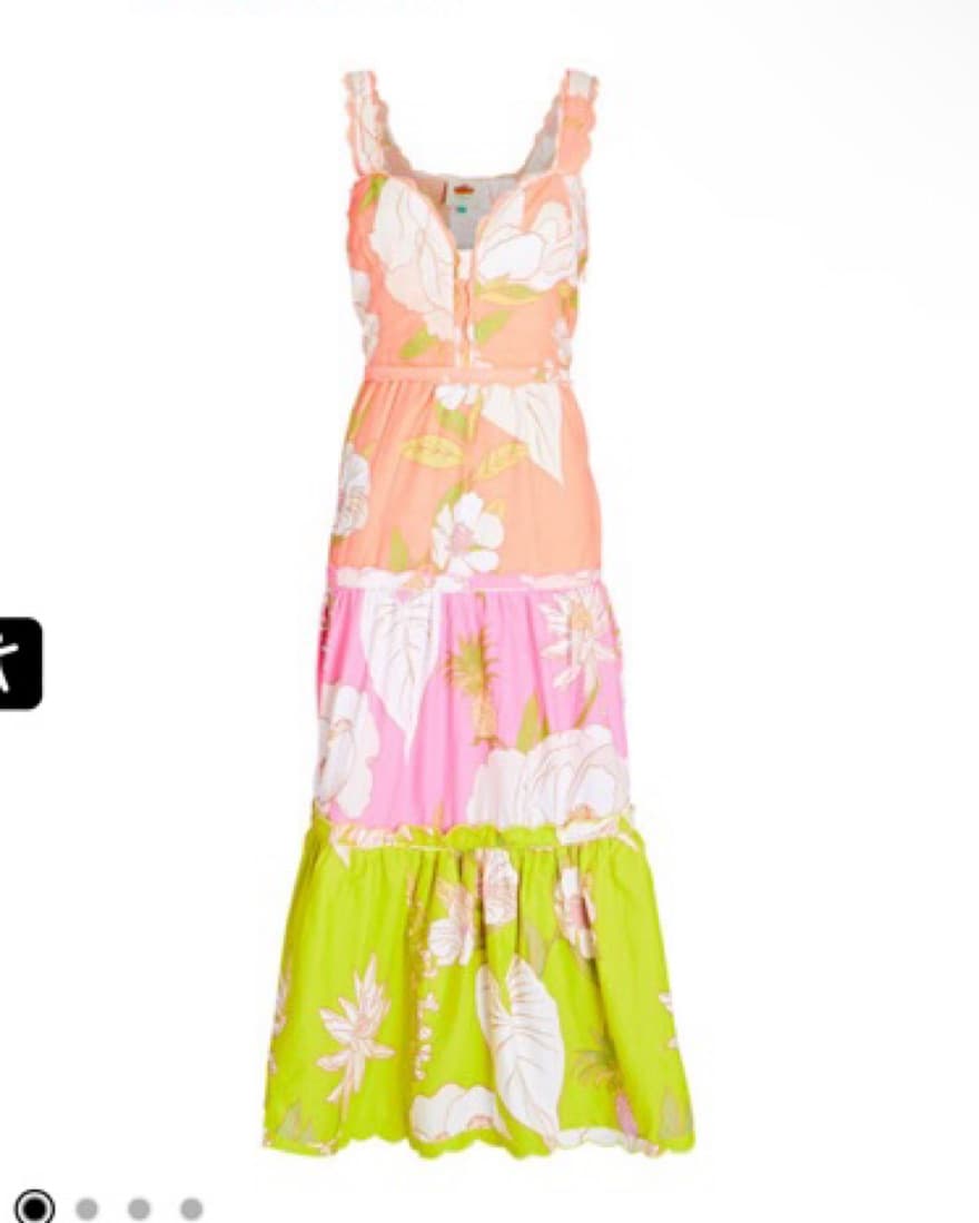 Farm Rio Neon Garden Midi Dress  - Image 3