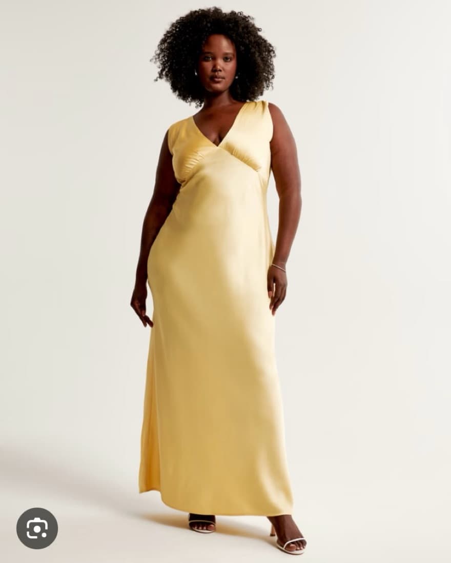 Abercrombie Plunge Cowl Back Maxi Dress - Image 1