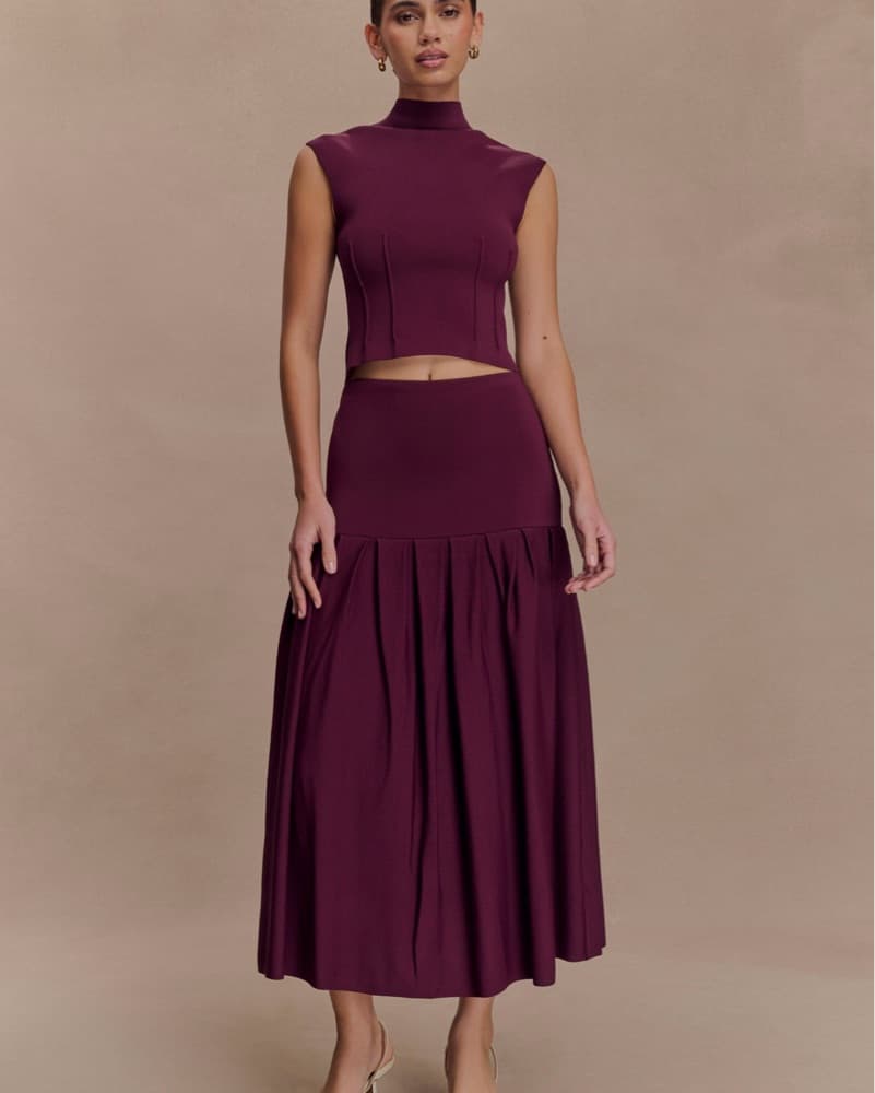 Wine Knit Set Meshki - Image 1