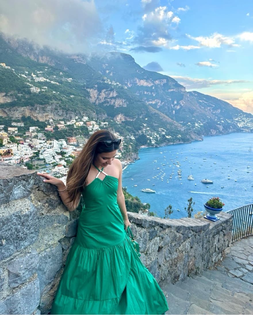 Aqua Halter Maxi Dress - Image 1