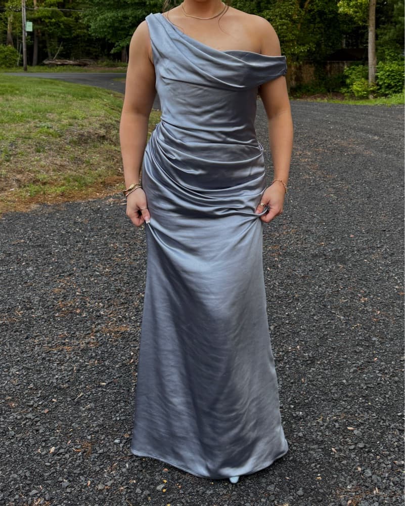 Baby Blue Ruched Dress  - Image 1