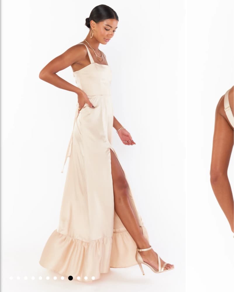 Champagne Gold Clarissa Corset Dress - Image 4