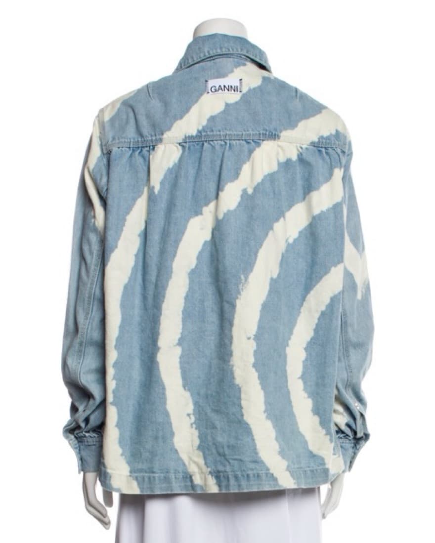 Ganni Hand Bleached Denim Jacket - Image 5