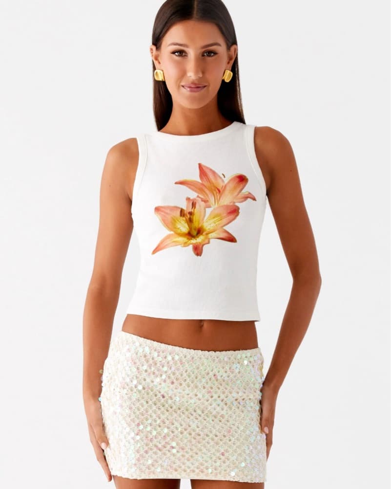 Kalita Mini Skirt - Ivory - Image 2