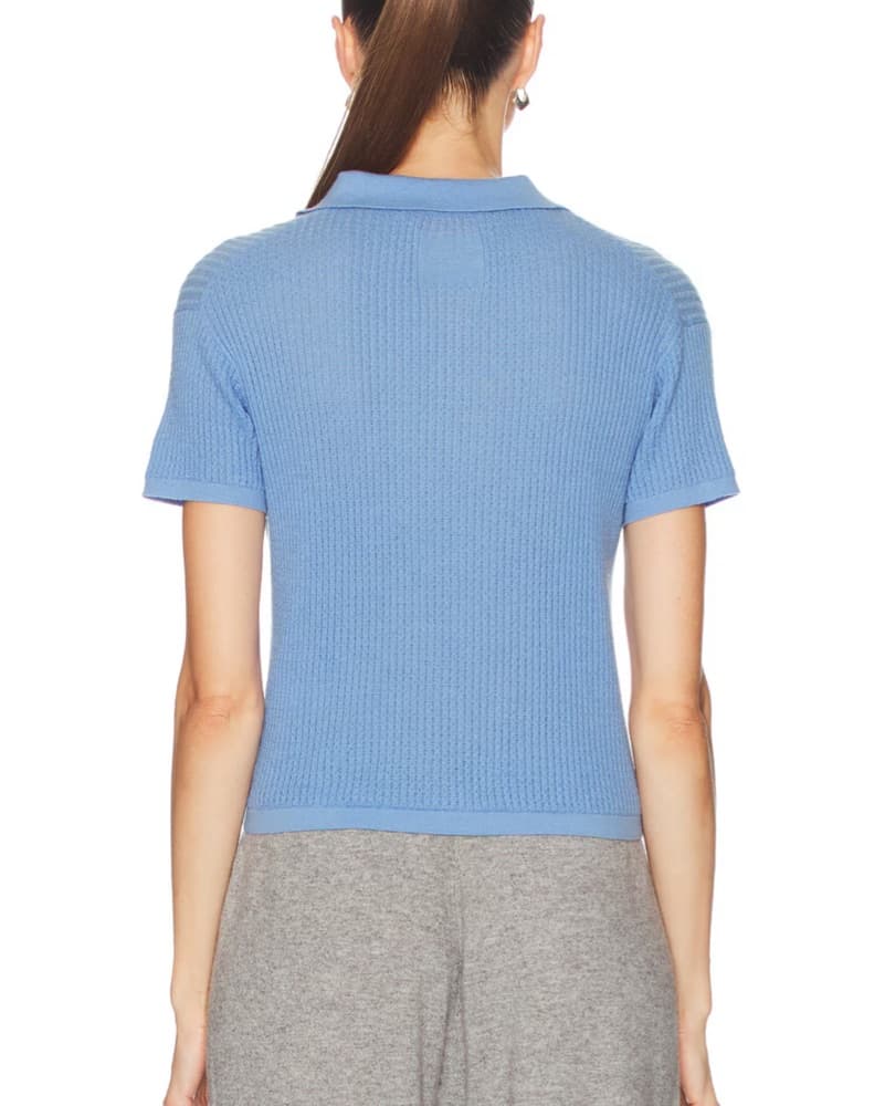 Guest In Residence Shrunken Blue Polo - Image 3