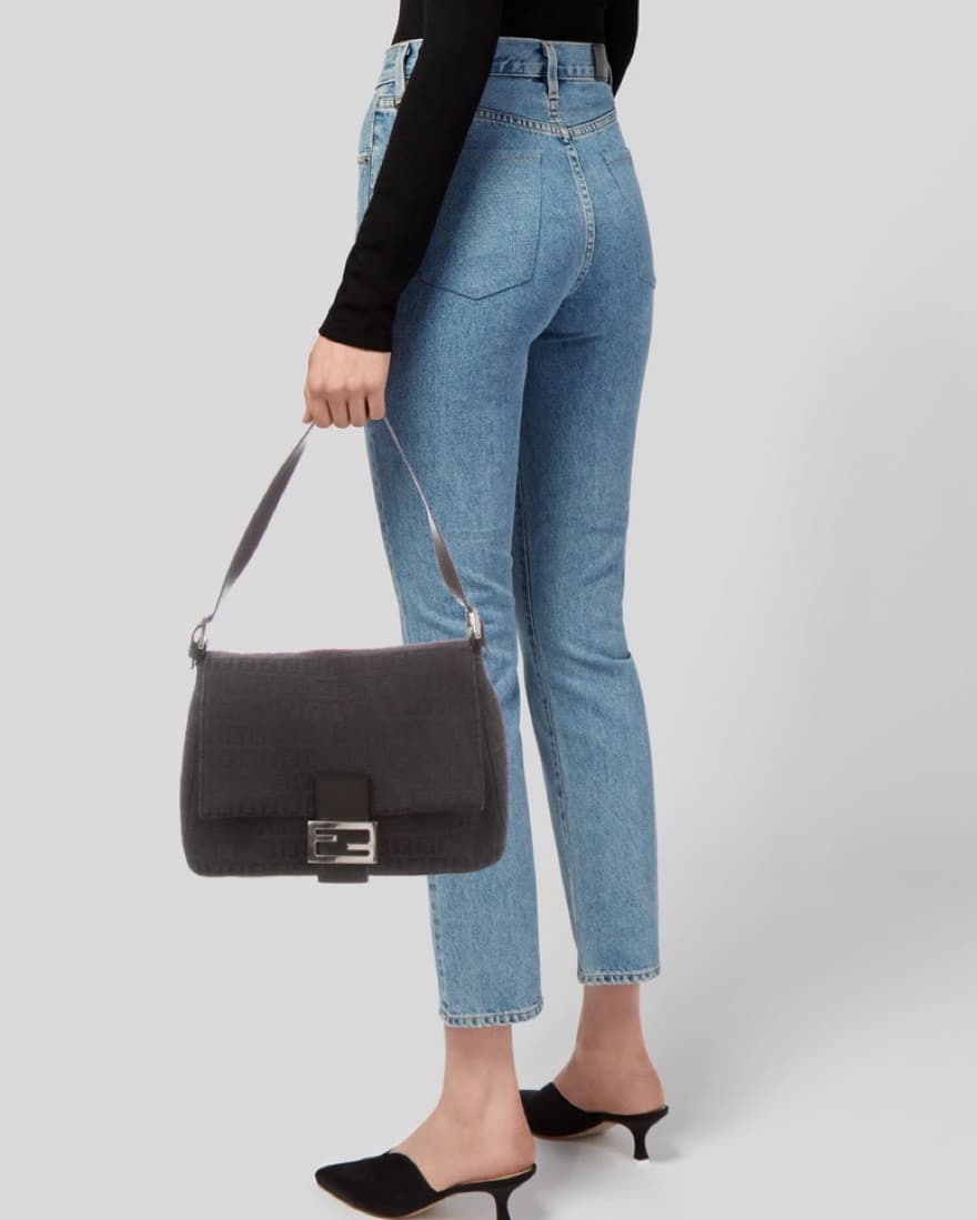 Vintage Fendi Zucchino Mama Baguette  - Image 3