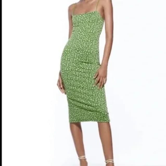 Jacquard Green Dress - Image 1