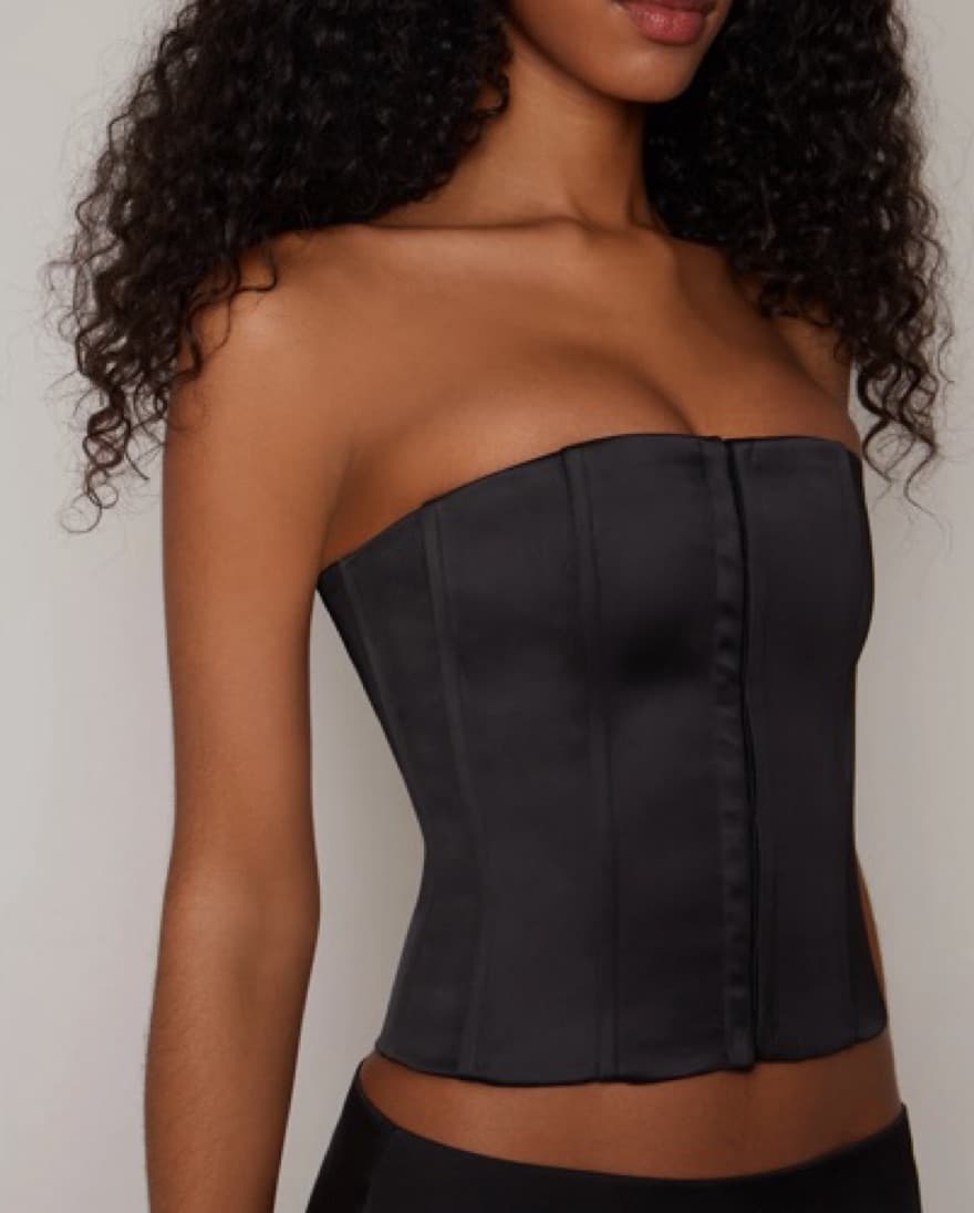 Danielle Guizio Satin Corset Top - Image 2