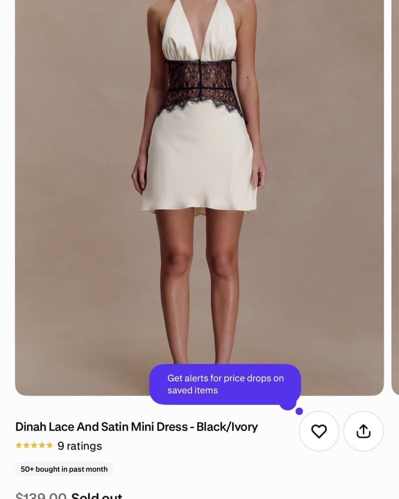 Meshki Dinah Lace And Satin Mini Dress - Image 2