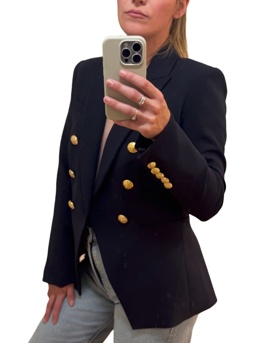 Veronica Beard Dickey Blazer In Navy - Image 1