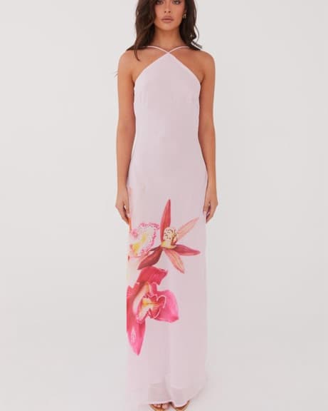 Blossom Hearts Maxi Dress -Pink Floral  - Image 2
