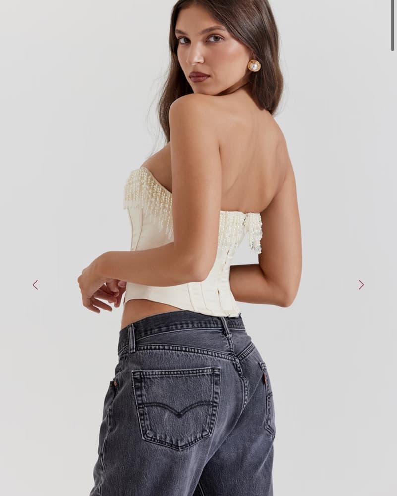 House Of CB Embellished Satin Corset - Image 2