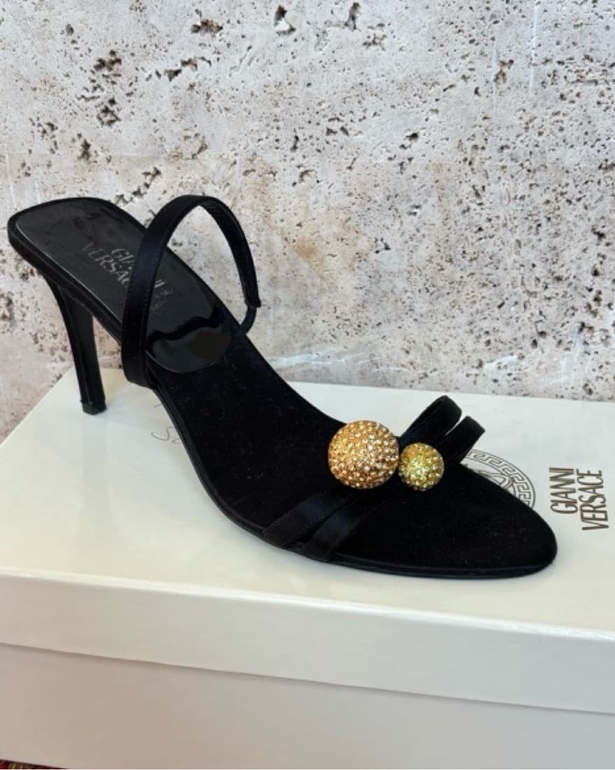 Vintage Versace Crystal Heels - Image 1