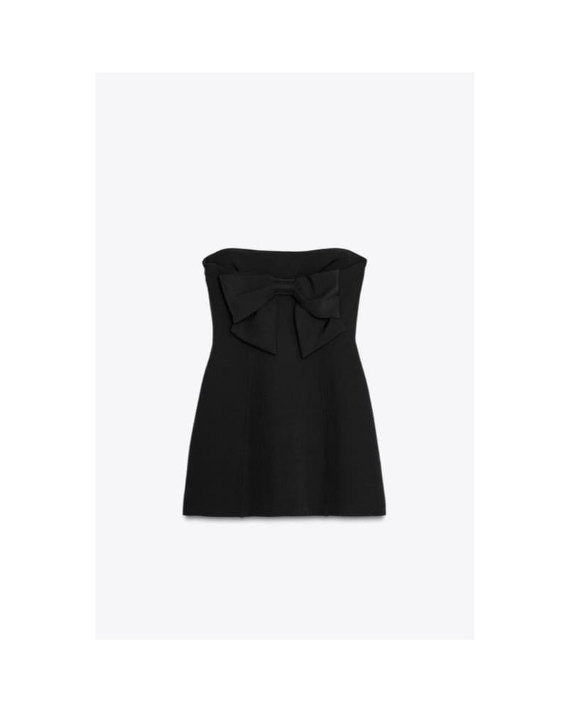 Zara Strapless Bow Dress - Image 1
