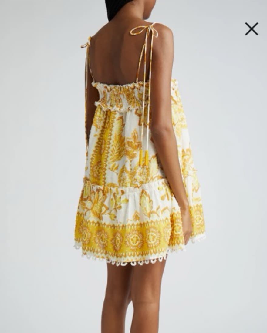 Farm Rio White And Yellow Sundress  - Image 3