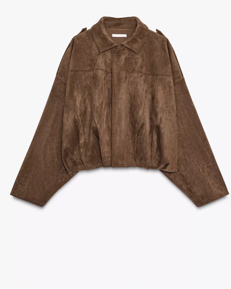 Sold Out Zara Faux Suede Bomber Jacket  - Image 1