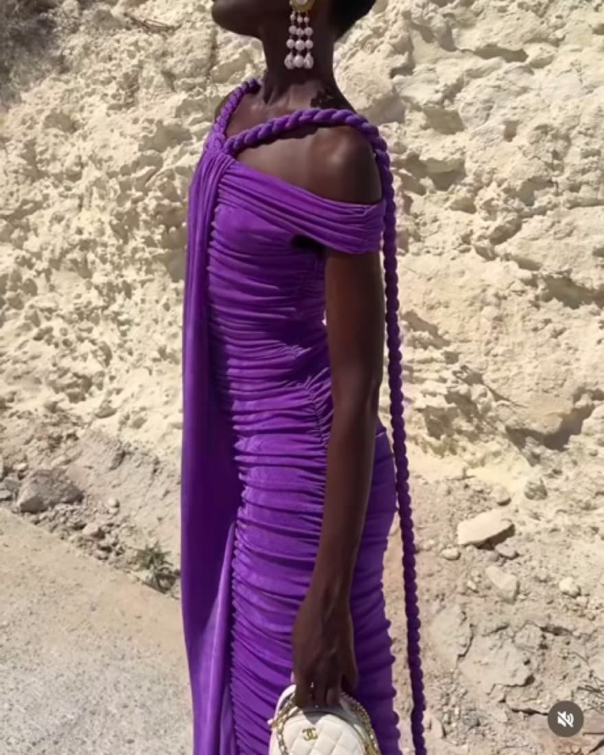 Vibrant Purple Maxi Dress Korro khanums - Image 1