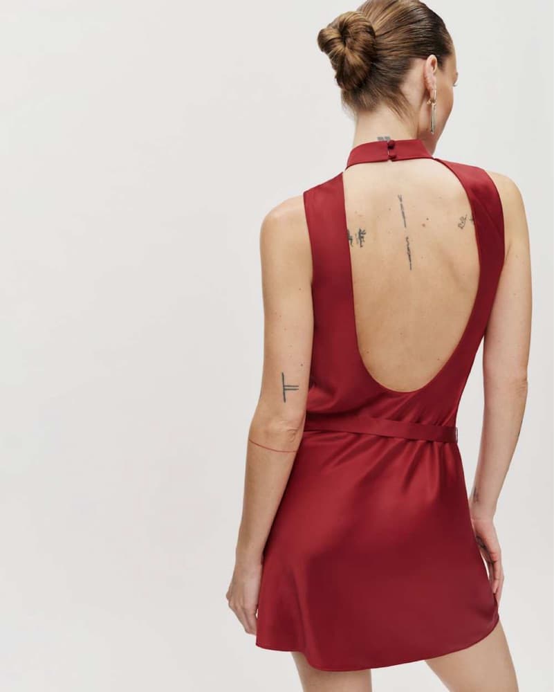Reformation Rubia Satin Dress - Image 2