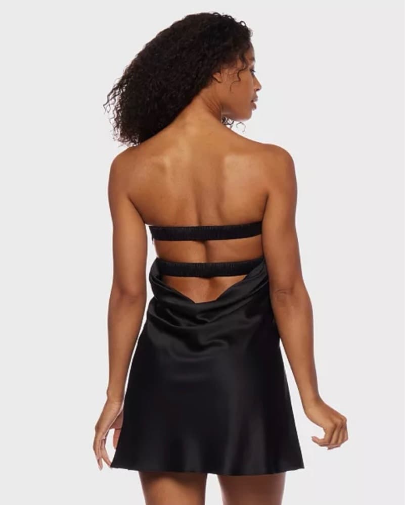 Strapless Black Semi Dress - Image 2