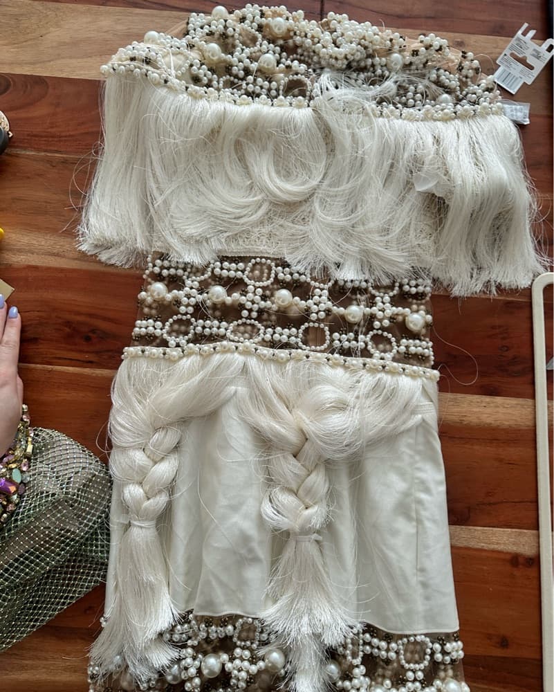 NWT PatBo Hand Beaded Fringe Dress - Image 2