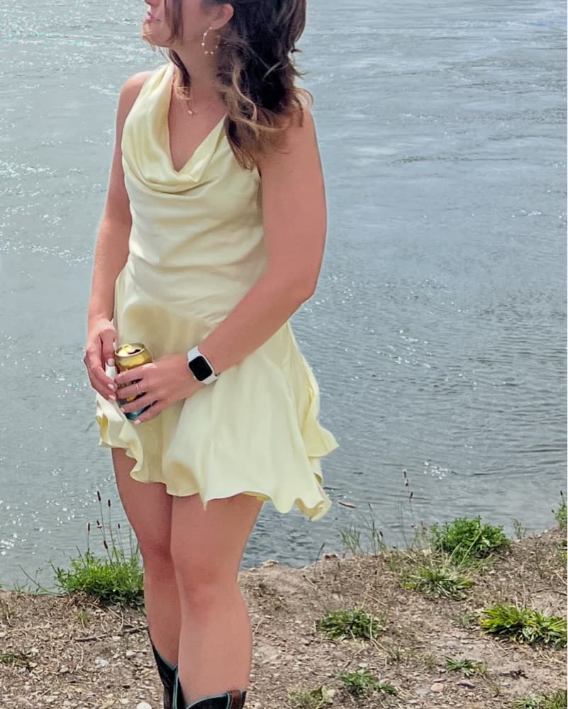 French Connect Oona Satin Dress  - Image 3