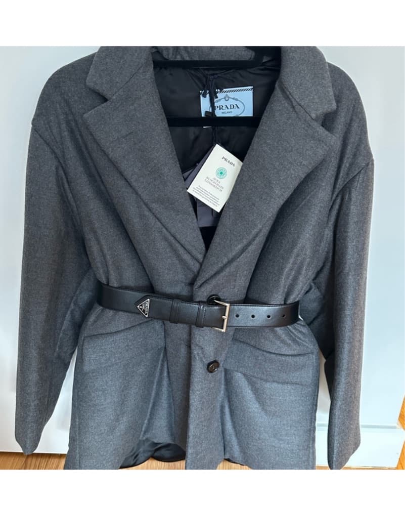 PRADA Belted Wool & Cashmere Jacket - Image 3