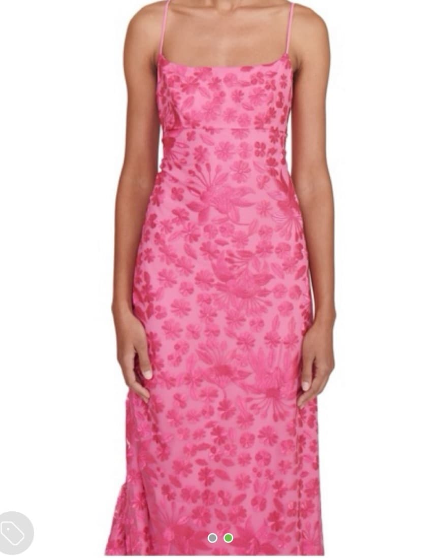 Staud pink Floral Floor Length Dress - Image 1