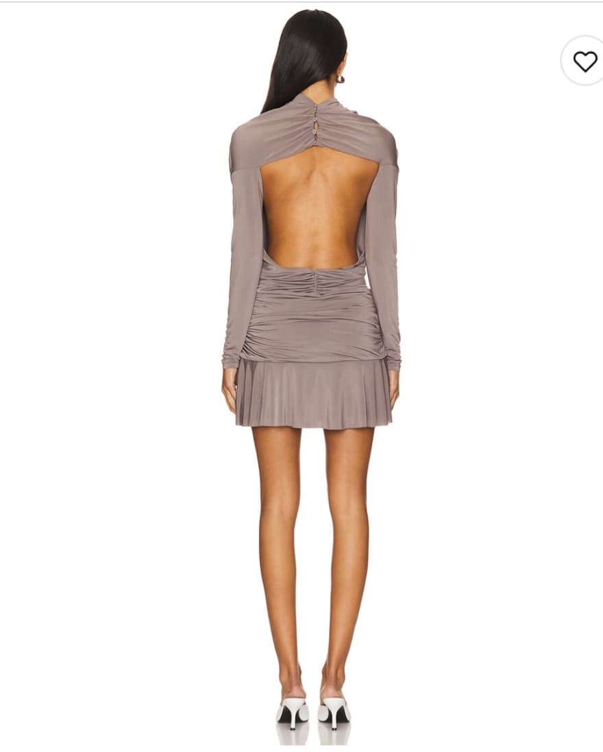 Vera Open Back Mini Dress - Image 4