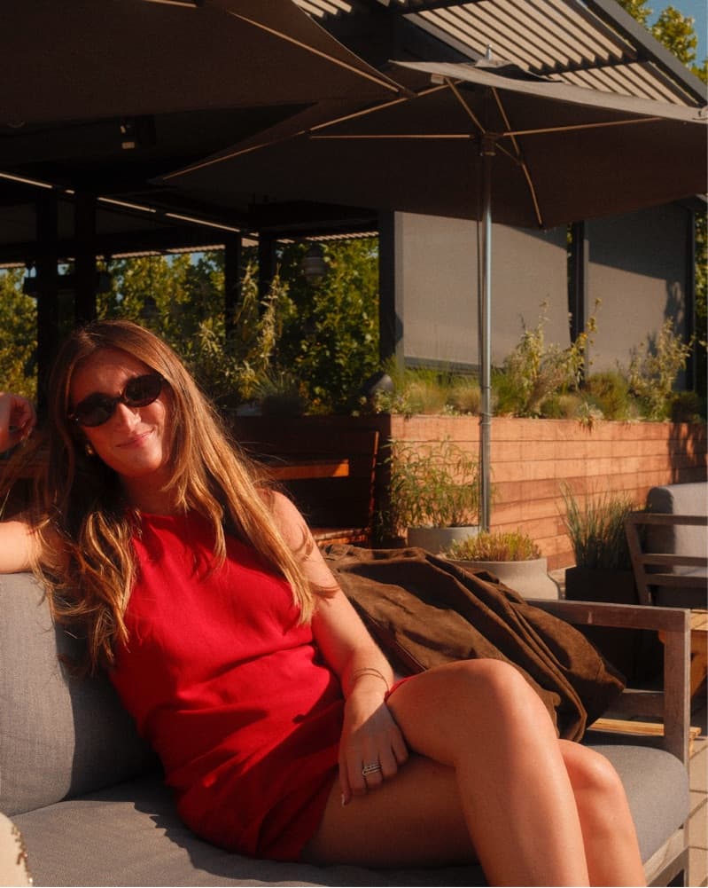 Reformation Red Mini Dress - Image 2