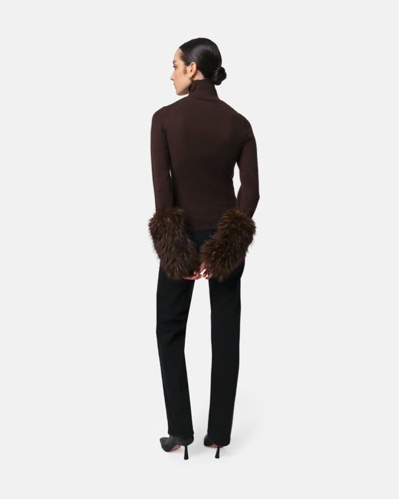 Aspen Fur Cuff Turtleneck - Image 3