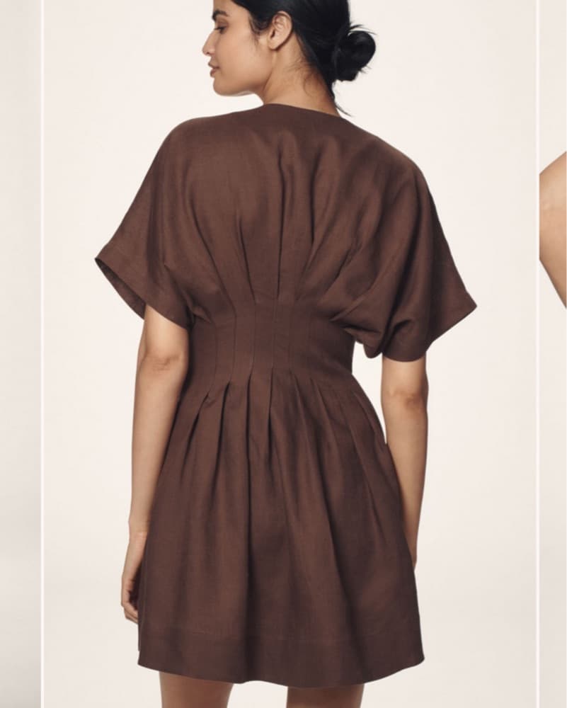 Tobie Linen Mini Dress - Image 3
