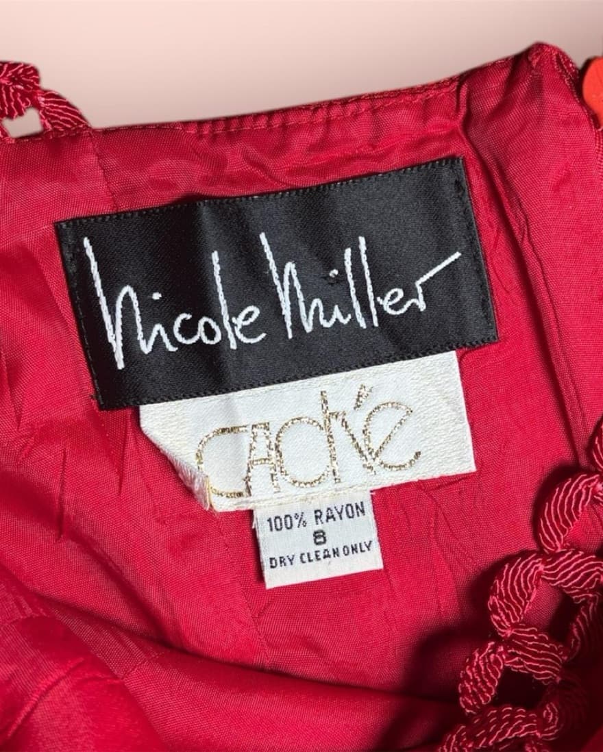 NICOLE MILLER X CACHE RARE VINTAGE DRESS - Image 2
