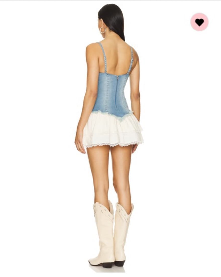 LOBA x Revolve  Alba Mini Dress In Blue - Image 4