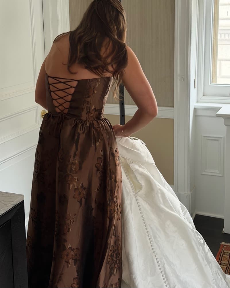 V. CHAPMAN Strapless Corset Gown - Image 3