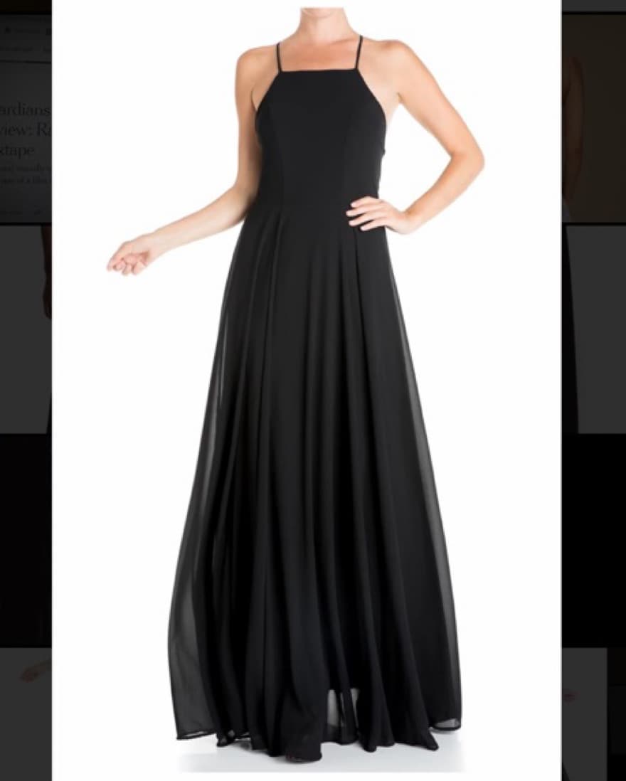 Strappy Back Black Dress - Image 1